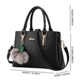 thumbnail image 5 of Faraee Womens Purses and Handbags Leather Shoulder Crossbody Bag Ladies Top Handle Bags Satchel with Zipper Plush Pendant Black, 5 of 8