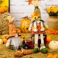 thumbnail image 2 of Thanksgiving Gnome Decorations, 1PC Handmade Plush Fall Harvest Gnome Swedish Gnomes Ornaments with Maple Leaves Thanksgiving Gifts Autumn Holiday Home Decorations, 2 of 9