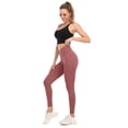 thumbnail image 4 of Women's Active Stretch Leggings with Pockets Mid Rise Yoga Pants, 4 of 8