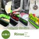 thumbnail image 3 of Colador plegable para colocar sobre el fregadero, coladores y tamices de silicona extensibles, para lavar verduras y frutas, escurrir pasta cocida, verde, 3 of 4