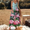 thumbnail image 2 of Flamingo Pattern Sleeveless Dress for Women Clothing Female Women's Summer Skirt, 2 of 7