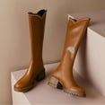 thumbnail image 6 of Deago Knee High Boots for Women Chunky Block Heel Round Toe Tall Boots Back Zipper Long Boots, 6 of 9