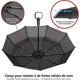thumbnail image 2 of Paraguas de viaje resistente al viento con doble capa: revestimiento de teflón, mango ergonómico y funda protectora: compacto, plegable, liviano y resistente al viento., 2 of 5