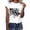 White, variant on Women's Tops T-Shirts Graphic Print Short Sleeve Crewneck Tees Women's Clothing