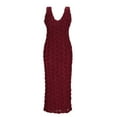 thumbnail image 5 of Kilaqueen Wedding Guest Dress 3D Flowers V Neck Bodycon Sexy Nightclub Party Dress Sexy Nightclub Evening Cocktail Party Formal Midi Dress, 5 of 8