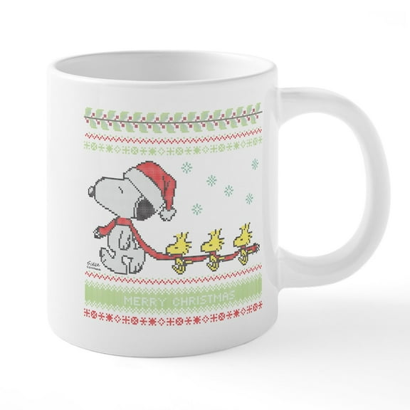 CafePress - Snoopy Ugly Christmas White - 20 Oz White Ceramic Mega Mug