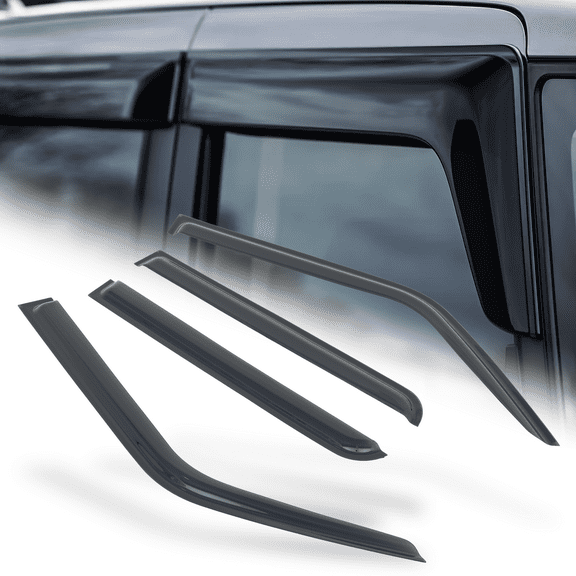 M-AUTO 4 Pieces Tape-On Vent Wind Rain Window Visor Shade Deflector Guard for 2007-2011 Jeep Patriot