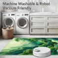 thumbnail image 5 of ODIKA 6'x9' Machine Washable Non-Slip Area Rug, Whimsical Irregular Shape Moss with Eclectic Aura Design High Traffic Rug, Green, 82631, 5 of 7