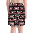 thumbnail image 3 of Rocae Fire and Rescue Truck for Teen Beach Trunks Boys Swim Trunks with Compression Liner Quick Dry Board ShortsLarge, 3 of 9