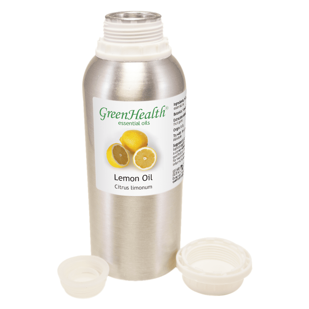 Lemon Essential Oil – 8 fl oz (237 ml) Aluminum Bottle w/Plug Cap – 100% Pure Essential Oil