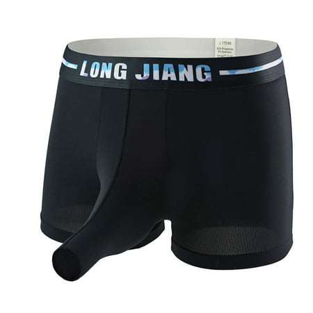 

S/M/L/XL Men Boxer Panties Breathable and Soft Fabric Suitable for Man Male Boy L Black
