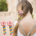 thumbnail image 3 of Fiudx Anillos para El Cabello con Lazo, Lindas Gomas para El Cabello, Suaves con Diseño Elástico, Ajustables para Un Peinado Fácil, Perfectos para Mañanas Ocupadas, Ideales para Niñas, Vienen En Dos, 3 of 4