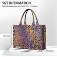 thumbnail image 3 of Large Capacity Tote Bag,Purple and Orange Of Leopard Print Handbag Fashion Luxury Tote Bag,15.7"x13"x 5.1" Inches,Laptop Compatible, 3 of 6