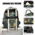 thumbnail image 3 of FORMRS Mini Backpack Purse for Women Travel Daypack Casual Shoulder Bag, Green Celestial Serpent, 3 of 7
