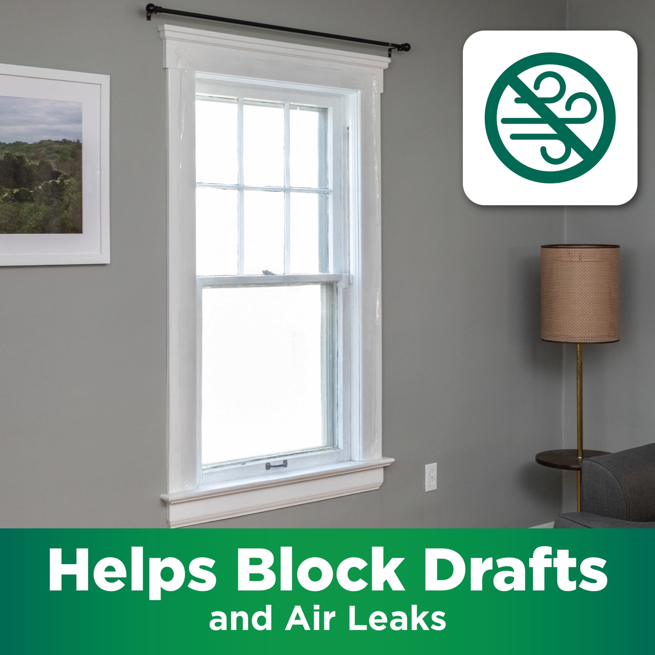 (2 pack) Duck Brand 84 in. x 120 in. Rolled Window Insulation Film Kit, Fits Patio Doors or XL Windows