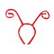 thumbnail image 2 of Diadema con antenas de animales, banda elástica para el cabello con dibujos animados para mujeres y niños, ideal para fiestas. Rojo, 2 of 9