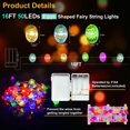 thumbnail image 2 of Huevos de Pascua String Lights ZGWJ de 16 pies y 50 LED para exteriores e interiores, 2 of 7