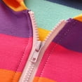 thumbnail image 5 of 1-9T Girls and Toddlers' Rainbow Zipper Hoodie Sweatshirt Jacket Top, 5 of 9