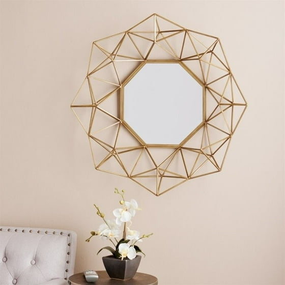 Southern Enterprises Holton Decorative Mirror In Matte Gold