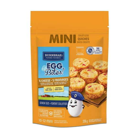 Burnbrae Farms EGG Bites! 5 Cheese, Bite-sized 5 Cheese quiches