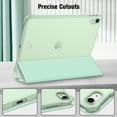 thumbnail image 6 of Fintie Case for iPad (A16) 11th Generation Case 2025, iPad 10th Generation Case 2022, Slim Shell Hard Translucent Frosted Back Stand Cover with Pencil Holder, Auto Sleep/Wake, Green, 6 of 11