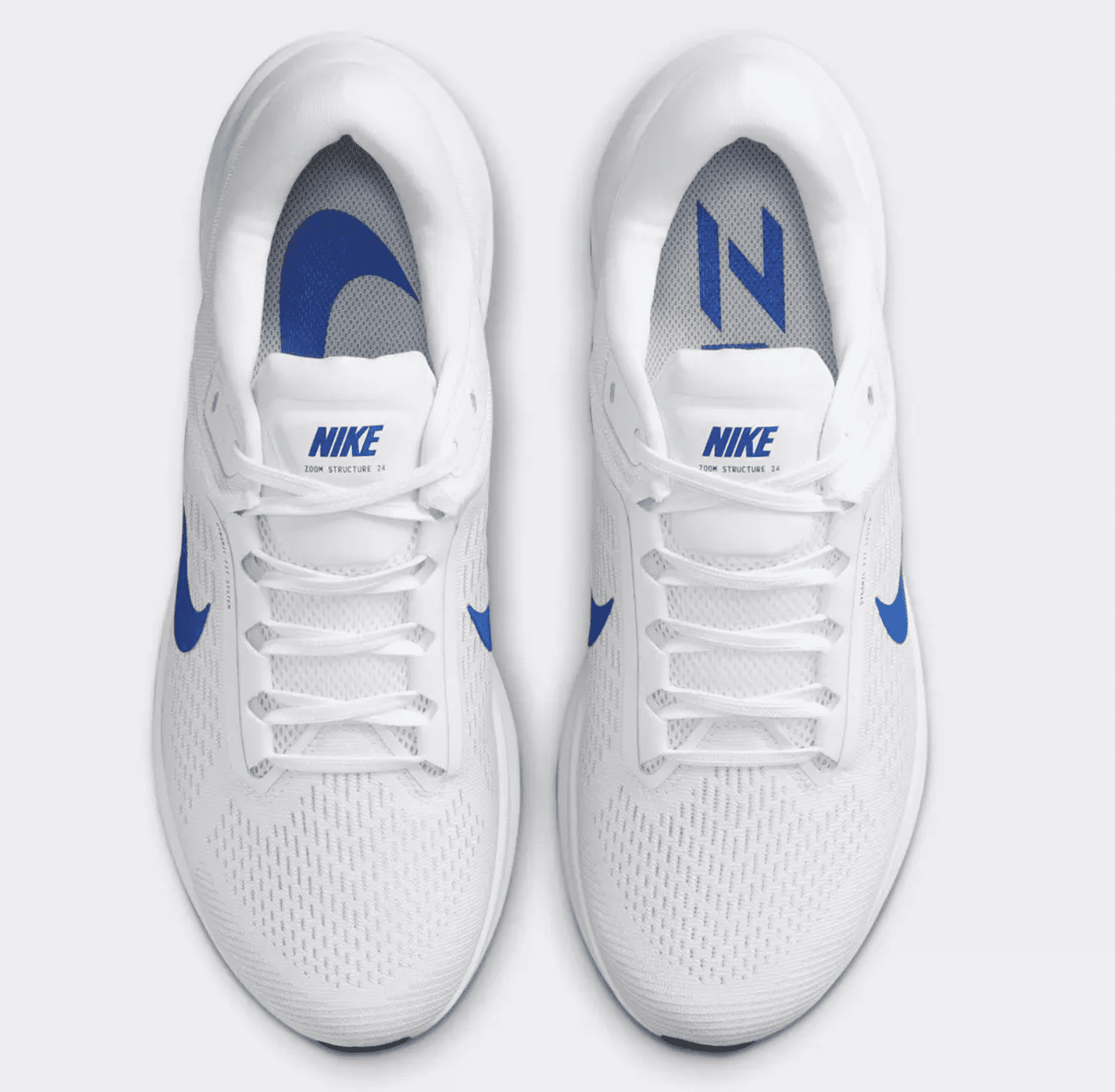 Nike Air Zoom Structure 24 Mens Running Trainers DA8535 Sneakers Shoes UK 9 US 10 EU 44, White Hyper Royal 100
