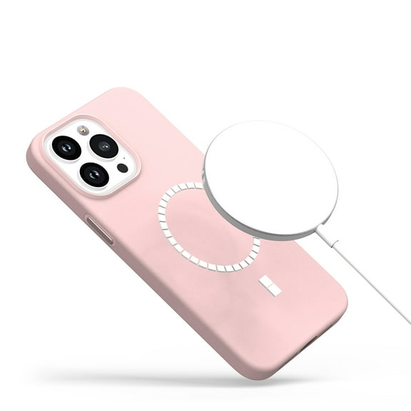 For iPhone 15 Pro Max Case Hidden Magnet Circle PU Leather   2 Screen Protectors