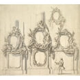 thumbnail image 3 of Carlo Marchionni 22x20 Black Modern Framed Museum Art Print Titled - Design for Festival Decorations on the Bases of Piers (1702-86), 3 of 5