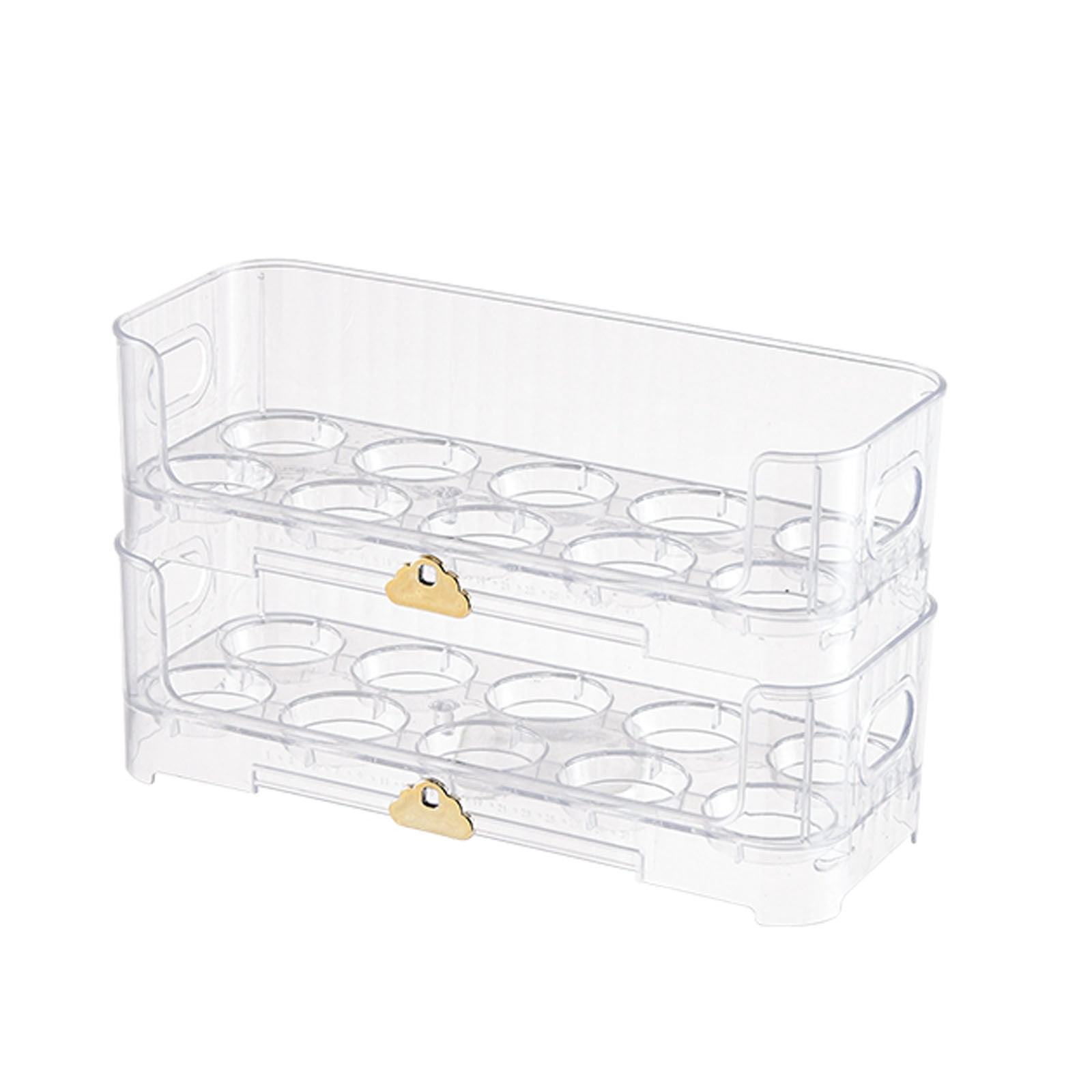 Two Layer Flip Up Egg Storage Container for Refrigerator, Holds 20 Eggs, Space Saving Design with Clear BPA Free , Easy Access Egg Organizer Box for Fridge