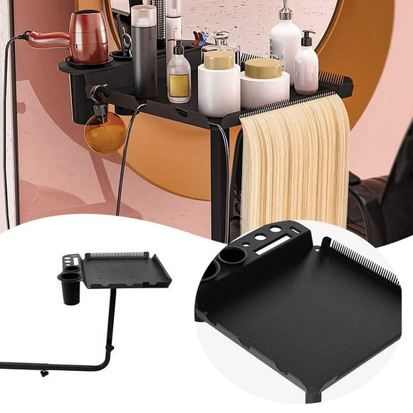 LPSSTORE Hair Salon Rotating Tray Cart Mobile Tool Organizer for Barber Shops & Stylist Stations Adjustable Storage Trolley