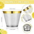 thumbnail image 2 of Highcool 100 Pieces Glitter-Enhanced Plastic Cups, 9 oz Capacity, with Rims for Wedding, Shower, Birthday Party Supplies(), 2 of 6