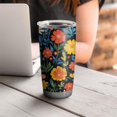 thumbnail image 4 of 20 Oz Pioneer Flower Coffee Tumbler Double Wall Insulated Stainless Steel Water Bottle | Metal Reusable Thermoses Flask with Cup Cap | Leak & Sweat Proof with Anti-Dust Lid, 4 of 7