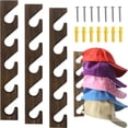 thumbnail image 6 of Wooden Hat Storage Rack for Baseball Caps,Stand Hat Rack for Wall,Wall Mounted Hat Display,Holding up to 10 Hats,Hat Hanger for Door,Bedroom and Clost, 6 of 6