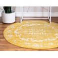 thumbnail image 3 of Unique Loom Medallion Richmond Rug Yellow/Ivory 5' 3" Round Medallion Traditional Perfect For Dining Room Entryway Bed Room Kids Room, 3 of 4