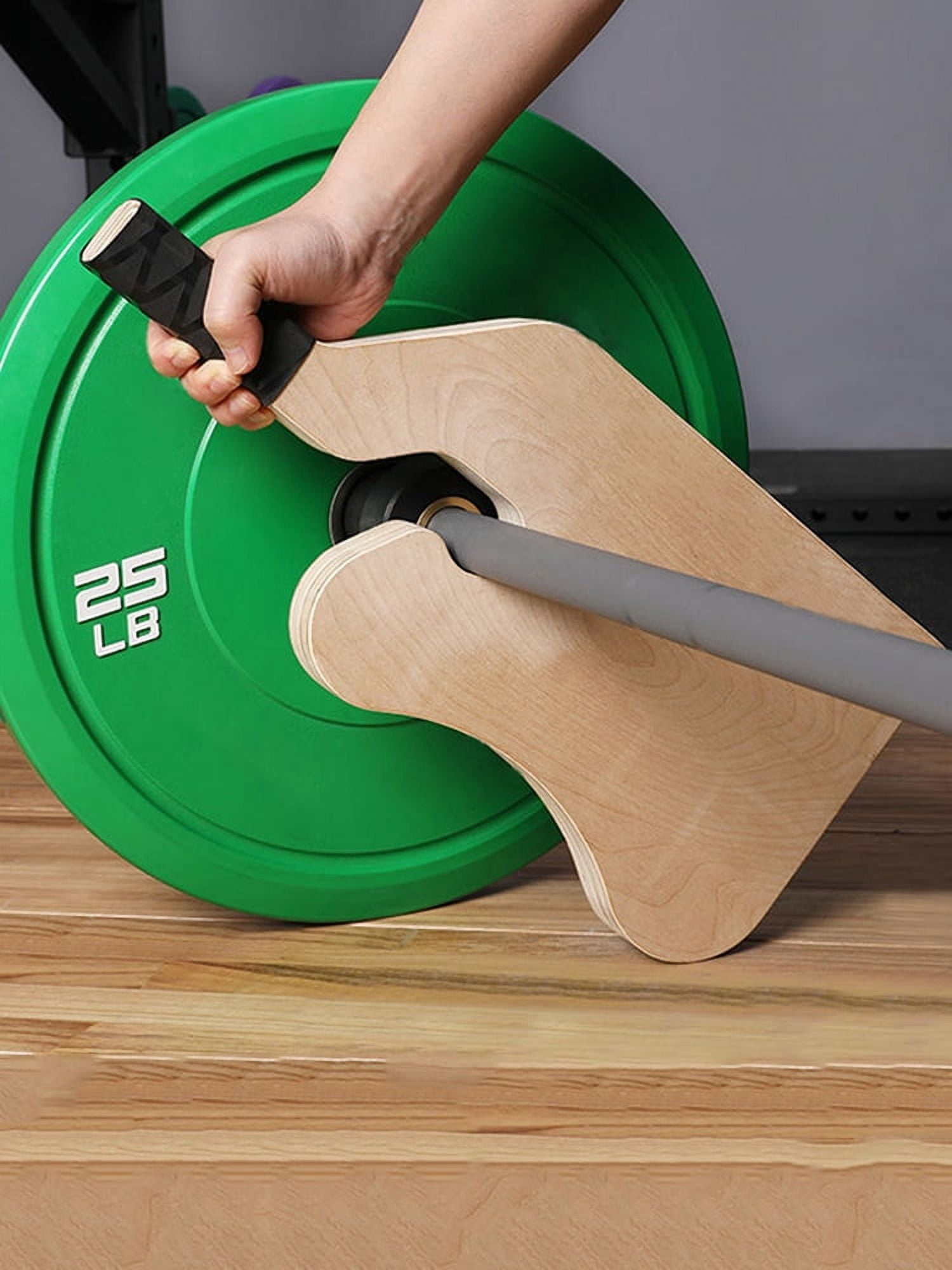 golytefs Wooden Deadlift Barbell Jack Plate Changer for Loading/unloading Barbell Bar
