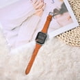 thumbnail image 4 of Slim Leather Band Compatible with Apple Watch Band 40mm 38mm 41mm 42mm 44mm 45mm 49mm Women, Top Grain Genuine Leather Strap Thin Watch Wristband for iWatch Series 9 8 7 6 5 4 3 2 1 SE Ultra 2, 4 of 8