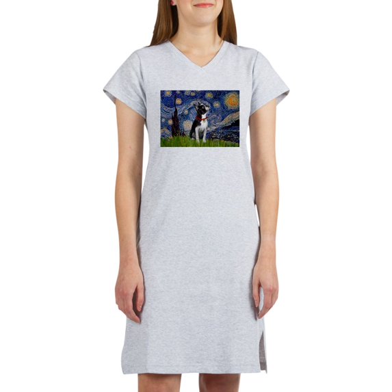 CafePress - Starry Night & Boston - Women's Nightshirt