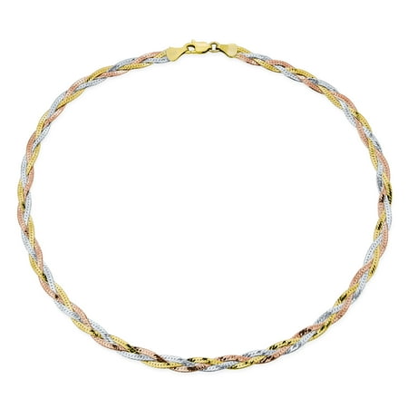 Bling Jewelry Womens Flat Flexible Gold Overlay Sterling Silver Chain Necklace 16 Inch Italy Made Bling Jewelry Womens Flat Flexible Gold Overlay Sterling Silver Chain Necklace 16 Inch Italy Made