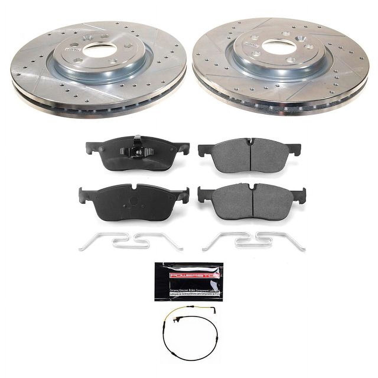 PowerStop Front Z23 Evolution Sport Carbon-Fiber Ceramic Brake Pad and Drilled & Slotted Rotor Kit Fits: LAND ROVER Select Models K8205