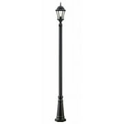 1 Light Outdoor Post Mount Lantern In Fusion Style 10 Inches Wide By 116 Inches High Z-Lite 522Phm-519P-Bk