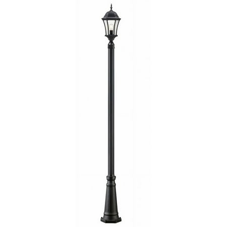 1 Light Outdoor Post Mount Lantern In Fusion Style 10 Inches Wide By 116 Inches High Z-Lite 522Phm-519P-Bk