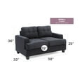 thumbnail image 2 of Glory Furniture Sandridge Microsuede Loveseat in Black, 2 of 6