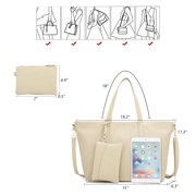 Angel Barcelo Women’s Lightweight Tote Bag Set with Wristlet Wallet, Apricot, 2-Piece