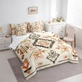 thumbnail image 3 of Homewish Wheat Triangle Aztec Twin Bedding Sets 7-Piece, Rustic Bohemian Style Bedding Comforter Set, Teens Kids Adult Reversible Sheet Sets, Lightweight Room Decor, 3 of 7