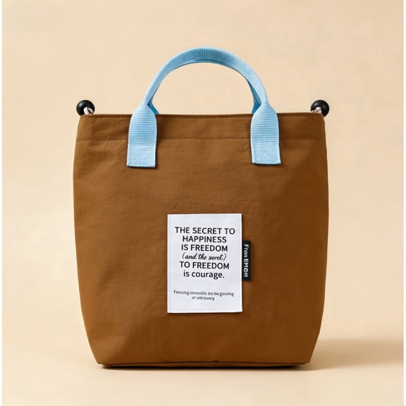 Wanfoou Large Capacity Insulated Lunch Bag, Thermal Leakproof Lunch Tote for Work Picnic Travel, Easy-Clean Wide-Mouth Bento Cooler for Men Women(Brown)