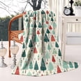 thumbnail image 2 of Beige Christmas Tree Pattern Blanket,Comfortable Soft Flannel Throw Blanket,All Season,Warm Lightweight Blankets for Sofa Bed Couch Living Room Chair,50"x60", 2 of 4