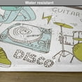thumbnail image 6 of Ambesonne Popstar Party Place Mats Set of 4, Love Music Sketch, Standard Size, Khaki Pale Blue Brown, 6 of 6