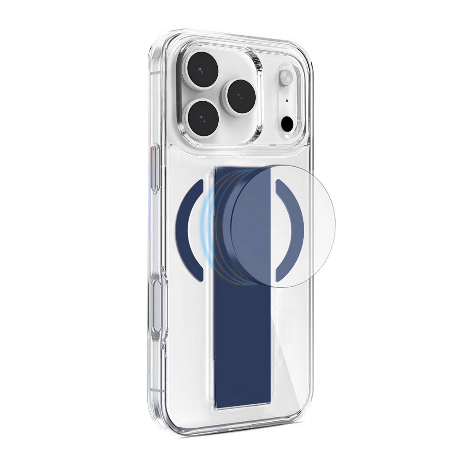 Hard Protective Clear Cover with MagGrip for iPhone 17 Pro Max - Blue