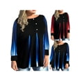 thumbnail image 3 of Gvmfive Women Tops Plus Size Long Sleeve Gradient Print Blouse, 3 of 4