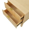 thumbnail image 4 of Christopher Knight Home Contemporary Fluted Nightstand with 2 Drawers, Storage Bedside Table, Natural, 4 of 11